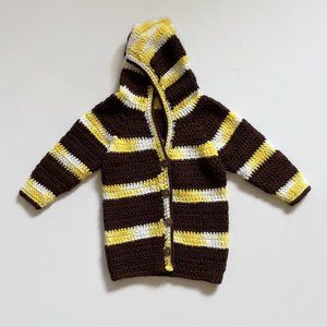 Crochet unisex jacket, Handmade Hoodie for toddler